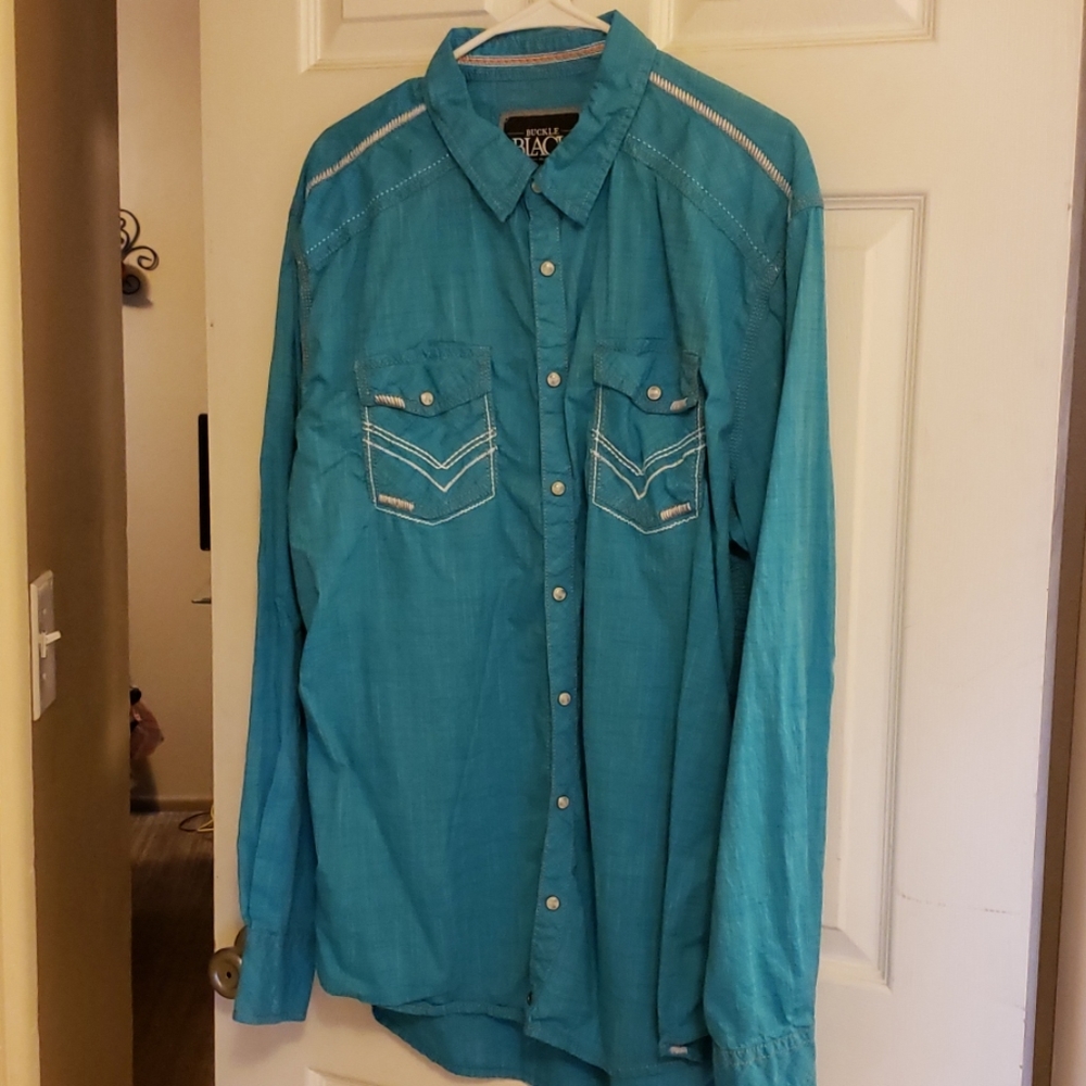 Buckle Black Button Up